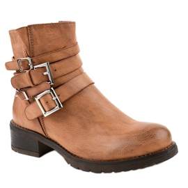 Botas de mujer marrones con hebillas 548-PA marrón 1