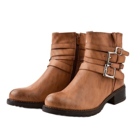Botas de mujer marrones con hebillas 548-PA marrón 2