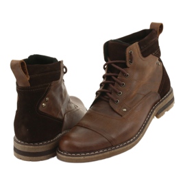 Botines cálidos atados Moskała BR-4 marrón 4
