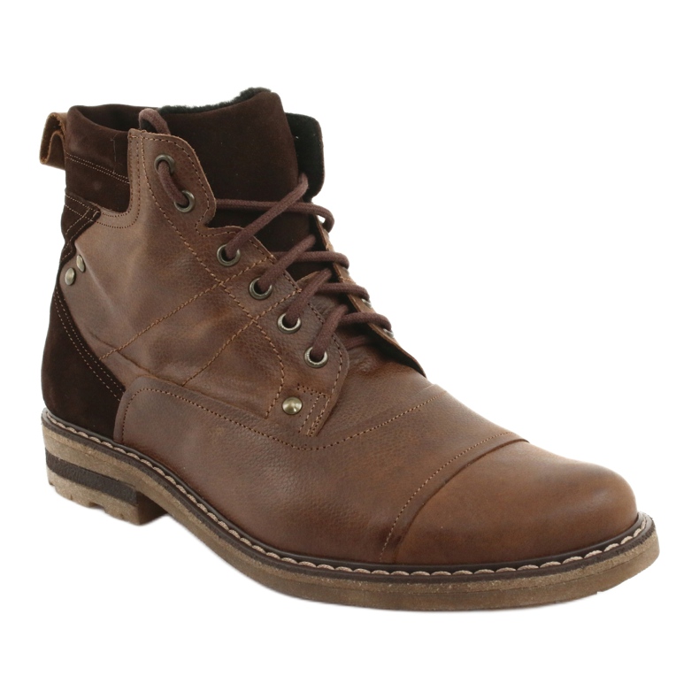 Botines cálidos atados Moskała BR-4 marrón 1 Botines cálidos atados Moskała BR-4 marrón 1