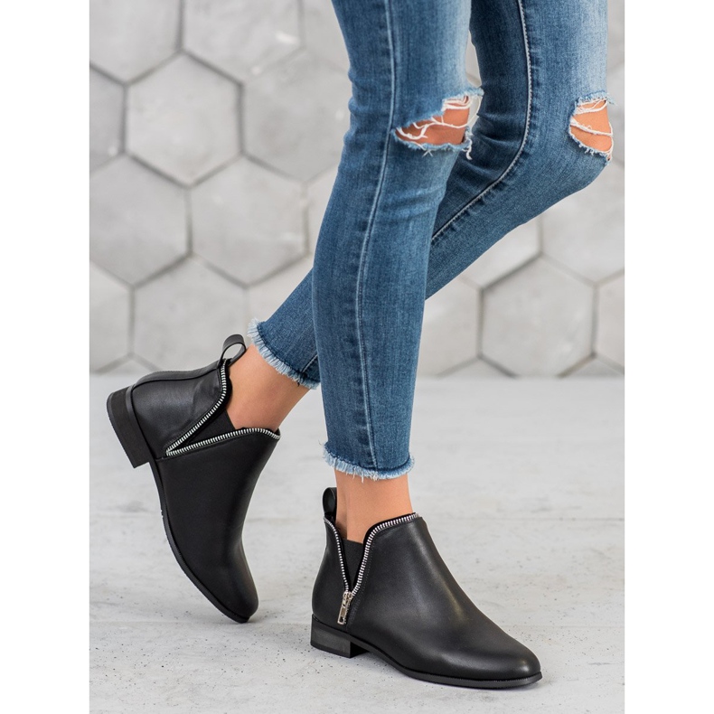 Cm Paris Botines Chelsea con Cremallera Decorativa negro 1