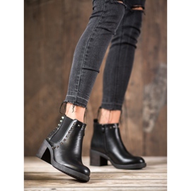 Top Shoes Botas con tachuelas negro 1
