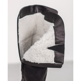 SHELOVET Botas negras con adornos negro 2