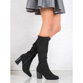 Filippo Botas de gamuza elegantes negro 2