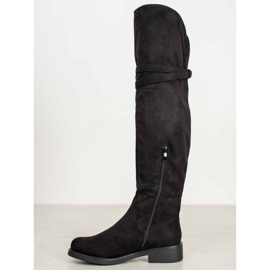 Ideal Shoes Botas elegantes con hebilla negro 5