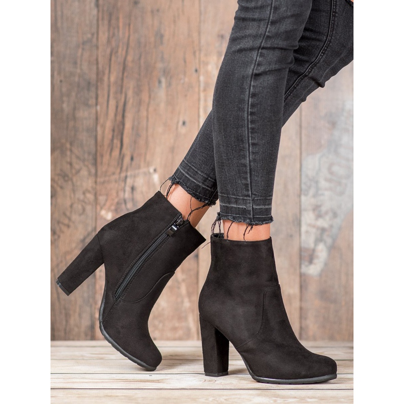 SHELOVET Botas de gamuza sexy negro 1
