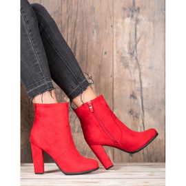 SHELOVET Botas de gamuza sexy rojo 6