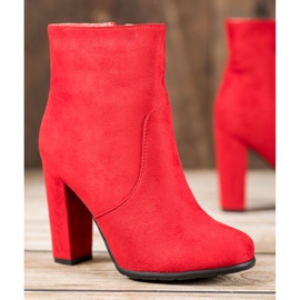 SHELOVET Botas de gamuza sexy rojo 3
