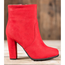 SHELOVET Botas de gamuza sexy rojo 5