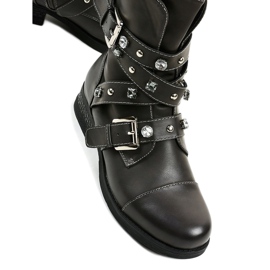 Botines altos grises decorados 88093 4