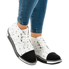Botas blancas con cordones TS1811 blanco 2