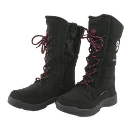 Botas de nieve con membrana American Club SN12 en color negro rosado 5 Botas de nieve con membrana American Club SN12 en color negro rosado 5