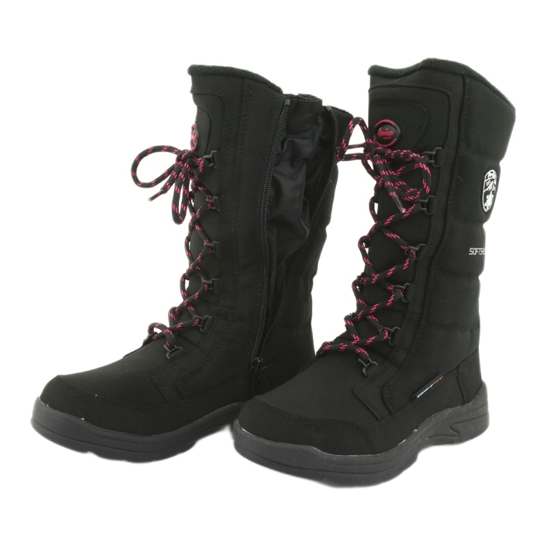 Botas de nieve con membrana American Club SN12 en color negro rosado 5 Botas de nieve con membrana American Club SN12 en color negro rosado 5