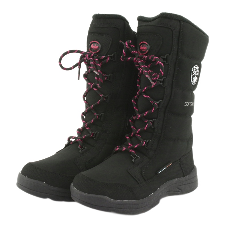 Botas de nieve con membrana American Club SN12 en color negro rosado 3 Botas de nieve con membrana American Club SN12 en color negro rosado 3