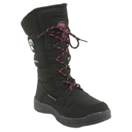 Botas de nieve con membrana American Club SN12 en color negro rosado 1 Botas de nieve con membrana American Club SN12 en color negro rosado 1