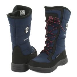 Botas de nieve con membrana American Club SN12 negro azul marino rosado 4