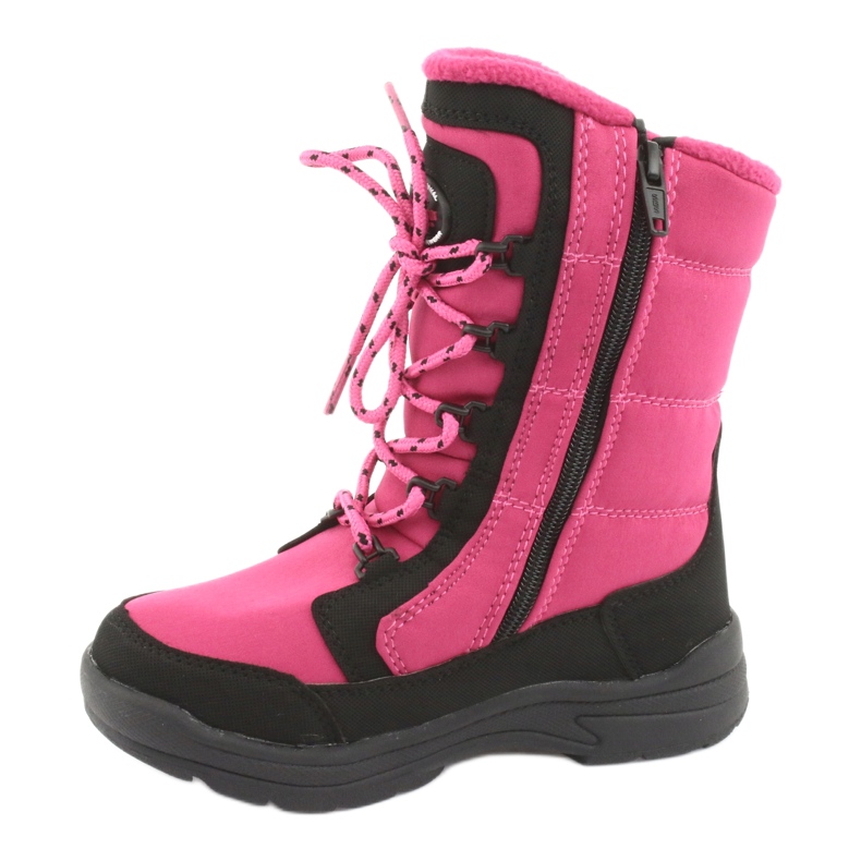 Botas de nieve con membrana American club SN13 rosa / negra negro rosado 2