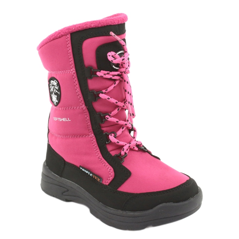 Botas de nieve con membrana American club SN13 rosa / negra negro rosado 1