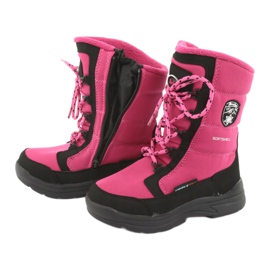 Botas de nieve con membrana American club SN13 rosa / negra negro 5