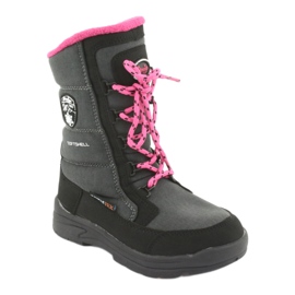 Botas de nieve con membrana gris American club SN13 negro rosado 1