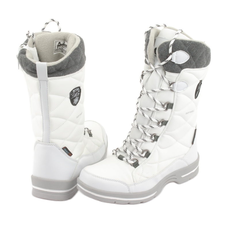 Botas de nieve con membrana American Club SN08 blanco gris 4 Botas de nieve con membrana American Club SN08 blanco gris 4
