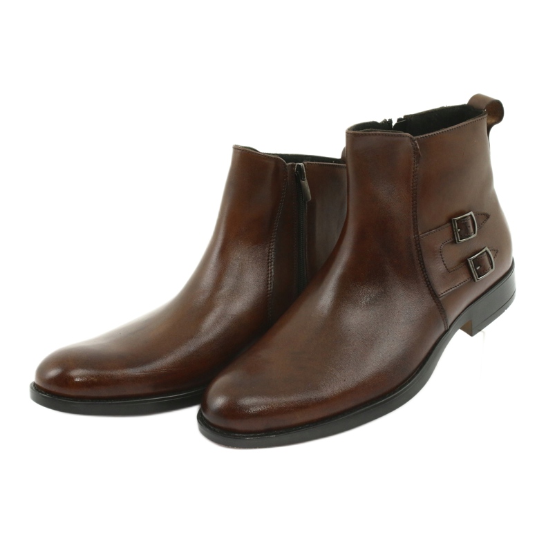 Moskała Botines piel mosaico marrón 3