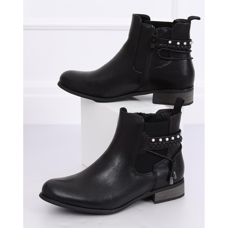 Botines Chelsea negros para mujer 846 Negro 2