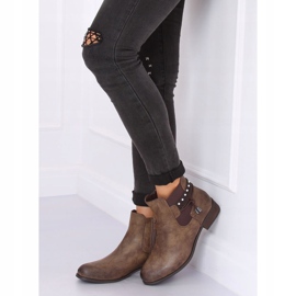 Botines Chelsea marrones para mujer 846 Caqui marrón 2