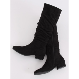 Botas de mujer de ante negro negro 3005 Negro 2