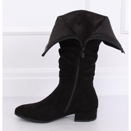 Botas de mujer de ante negro negro 3005 Negro 3