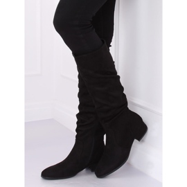 Botas de mujer de ante negro negro 3005 Negro 5