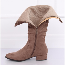 Botas mujer ante beige 3005 Khaki 3