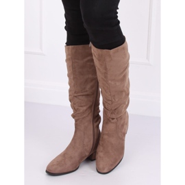 Botas mujer ante beige 3005 Khaki 4