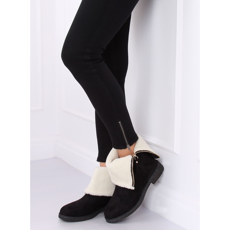 Botas de mujer de ante negro S118 Negro 2
