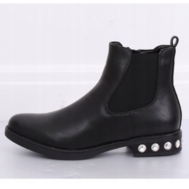Botines Chelsea negros para mujer 7669 Negro 4