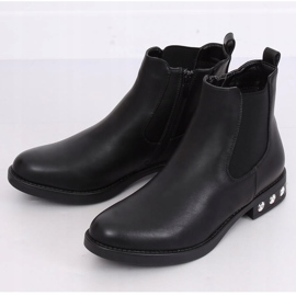 Botines Chelsea negros para mujer 7669 Negro 5