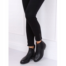 Botines Chelsea negros para mujer 7669 Negro 6