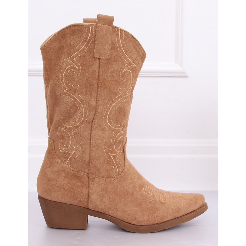 Botas de vaquero beige para mujer NC972 Khaki 2
