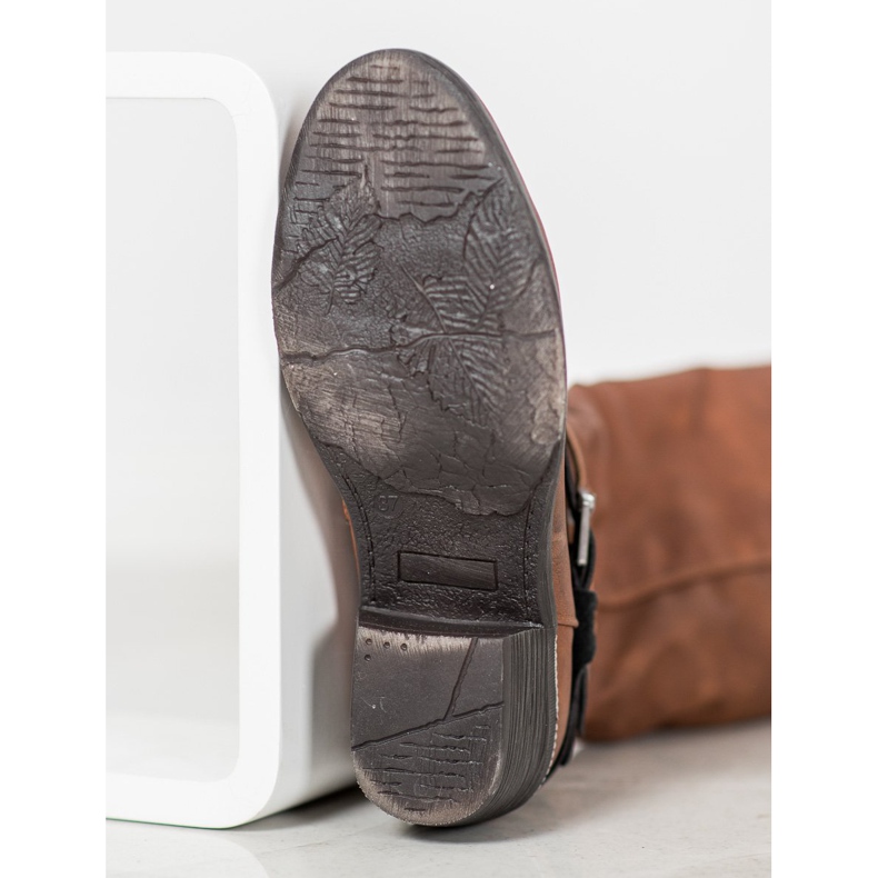 SHELOVET Botas marrones con adornos marrón 1