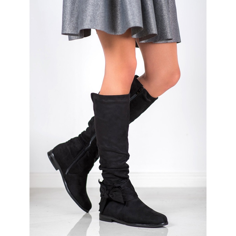 Forever Folie Botas con lazo negro 1