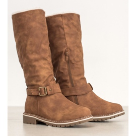 Super Me Botas con piel de oveja marrón 1