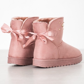 SHELOVET Mukluki con cuentas rosa 1