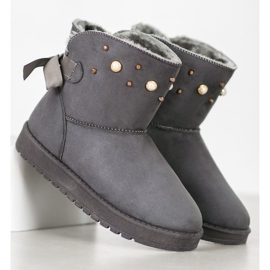 SHELOVET Mukluki con cuentas gris 3