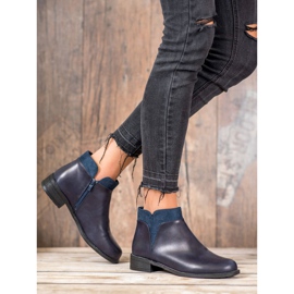 Small Swan Botas casual azul marino 2