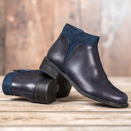 Small Swan Botas casual azul marino 3