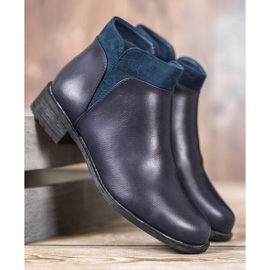 Small Swan Botas casual azul marino 4