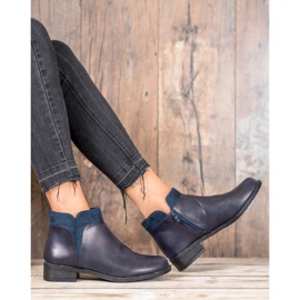 Small Swan Botas casual azul marino 5
