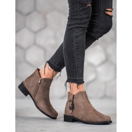 Small Swan Botas de ante beige 5