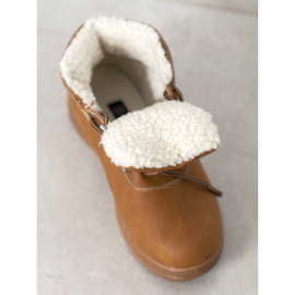 SHELOVET Tramperos con piel de oveja marrón 4