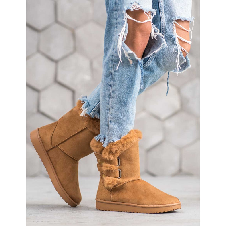 SHELOVET Botas de nieve cálidas marrón 2